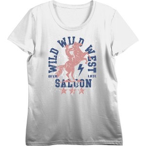 Wild Wild West Saloon Adult Crew Neck Short Sleeve Tee - 1 of 3