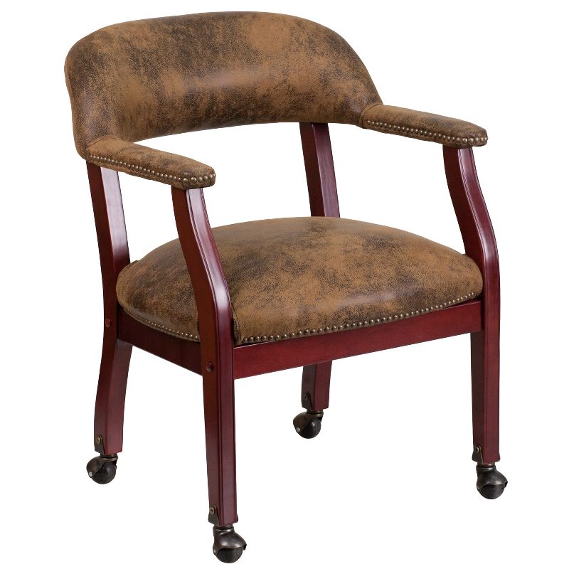 Emma and Oliver Conference Chair with Accent Nail Trim  and Casters, 1 of 11