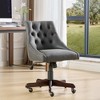ALEXOUN Swivel Home Office Chair,with Wheels and Ergonomic Wide Backrest and Wooden Legs, Height Adjustable Swivel Vanity Chair for Office - 4 of 4