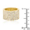 Slickblue Stylish Women’s Wide Pave Cubic Zirconia Ring Contemporary Jewelry 22.5 ct., Multiple Size & Color Options - 3 of 4