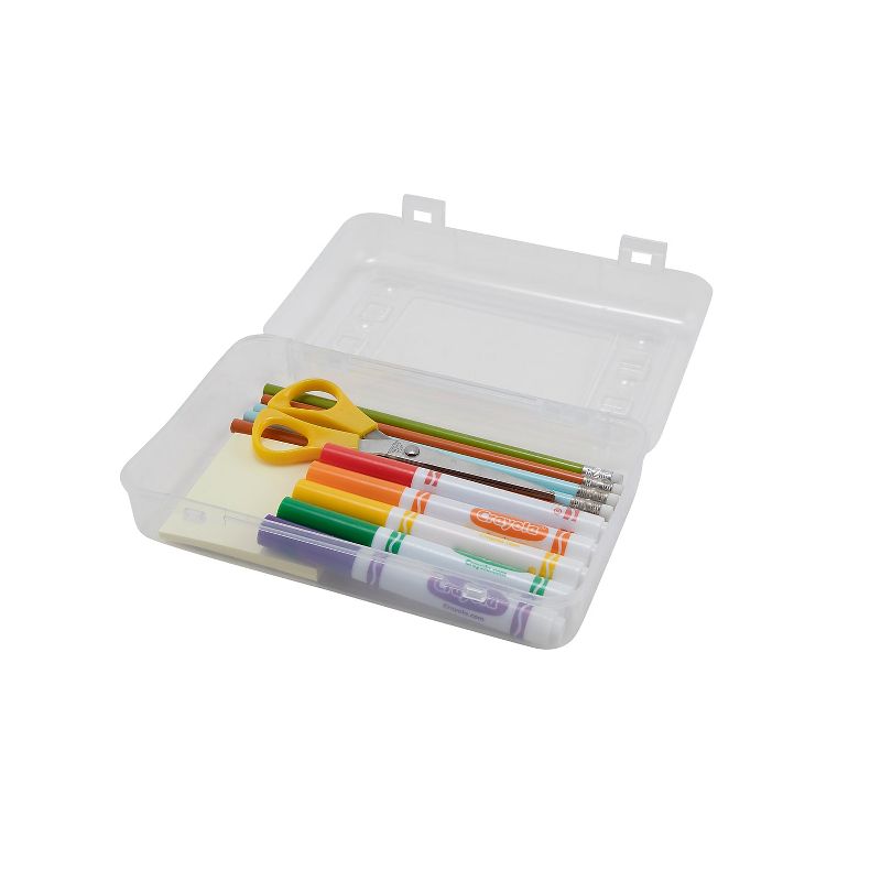 Advantus Gem Polypropylene Pencil Box with Lid Clear 8 1/2 x 5 1/2 x 2 1/2 34104, 4 of 6