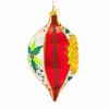 Huras Family 7.25 In Canterbury Cheer Poinsettias Classic Merry & Bright Reflector Lemon Drop Tree Ornaments - 4 of 4