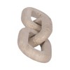 Decorative Object Stone Travertine Chain Link Accent Glam Style for Home Office Bedroom Living Room Decor - 2" Tan - 3 of 4