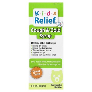 Homeolab USA Kids Relief, Cough & Cold Syrup, For Kids 0-12 Yrs, 3.4 fl oz (100 ml) - 1 of 4
