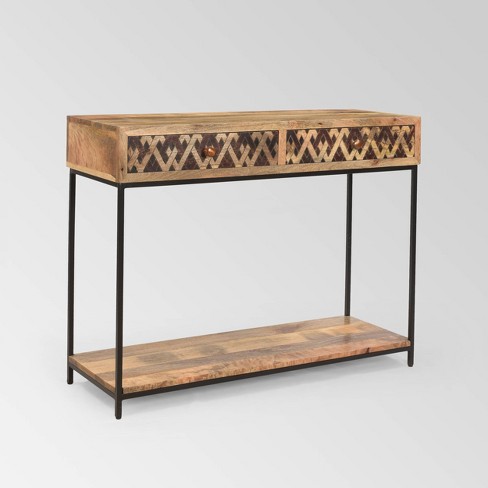 Pentland Boho Console Table Brown, Target Console Table Threshold Brown
