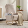 NicBex Accent Rocking Chair,Teddy Nursery Glider Rocker with Side Pocket,Comfy Armchair with Extendable Footrest for Living Room,Bedroom,Nursery - 2 of 4