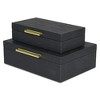 Cheung's Black Faux Shagreen Decorative Box Set - 2 of 4