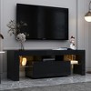 CAVINAS Modern TV Stands,Entertainment Center with  LED Lighting System and Drawer,TV Console for Living Room,Bedroom,Home - 3 of 4