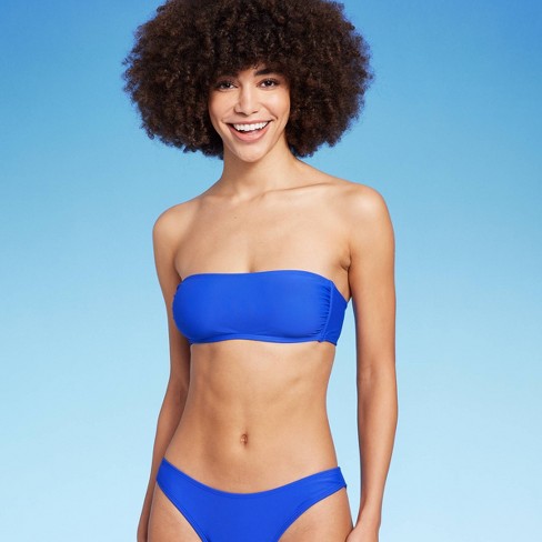 Lucht Oppervlakte moeder Women's Pull Over Bandeau Bikini Top - Wild Fable™ Cobalt Blue S : Target