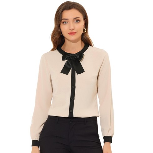 Women Long Sleeve Slim Waist Pleated Business Work Office Wear Shirt Blouse  Tops