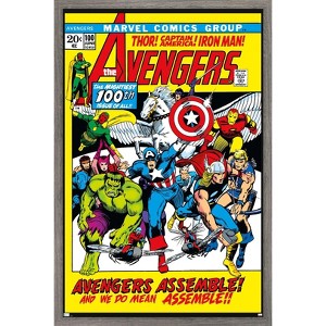 Trends International Marvel Comics - Avengers #100 Framed Wall Poster Prints - 1 of 4