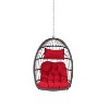 PAGED Outdoor Rattan Swing Chair with Water Resistant Cushion and UV Resistant Frame,Egg Chair for Patio,Porch,Garden - 4 of 4