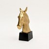 TopComfy Decorative Object Gold Polished Aluminum Horse Sculpture Elegant Table Accent for Home Decor, Gold, 10"*6"*10.75" - 4 of 4