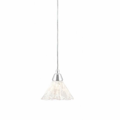 Toltec Lighting Any 1 - Light Pendant in  Chrome with 7" Italian Ice Shade