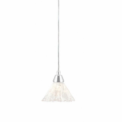 Toltec Lighting Any 1 - Light Pendant in  Chrome with 7" Italian Ice Shade - image 1 of 1