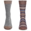 MeMoi Men's 2 Pair Pack Cashmere Crew Socks Black-Black 10-13 - 2 of 4