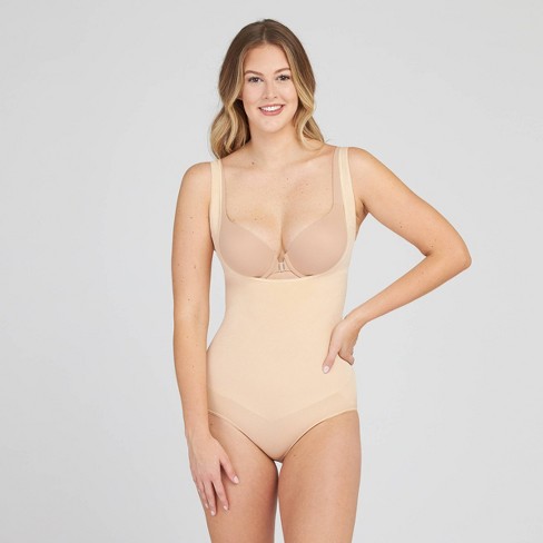 Assets By Spanx Women's Remarkable Results Open-bust Brief Bodysuit - Beige  S : Target