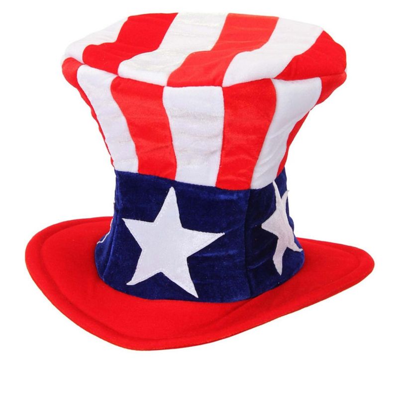 HalloweenCostumes.com    Giant 4th of July Plush Hat, Multicolored, 3 of 4