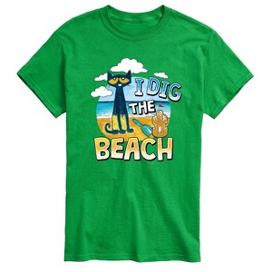 Men's - Pete the Cat - I Dig The Beach Short Sleeve Graphic T-Shirt - 1 of 4