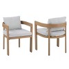 Coolbibila-Patio Chair Set Of 2, Aluminum Dining Chair, Arm Chairs With Cushion And Back, Patio Dining Chairs With Modern Design - 3 of 4
