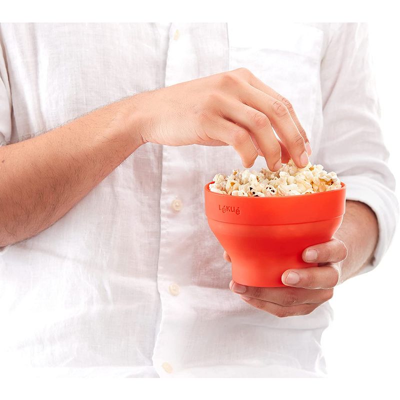 Lekue Mini Microwave Popcorn Maker, Single Serving, 5 of 6