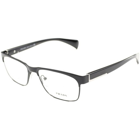 Prada Unisex Rectangular Eyeglasses Black 55mm : Target