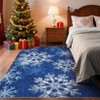 Christmas Rug Washable Rug for Living Room, Snowflake Printed Mats - 2 of 4