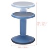 ECR4Kids SitWell Wobble Stool, Adjustable Height, 1 - 2 of 4