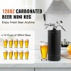 VEVOR Beer Growler Tap System, 128Oz 4L Mini Keg, 304 Stainless Steel Pressurized Beer Growler with Pressure Display, CO2 Regulator Faucet, Black - 3 of 4