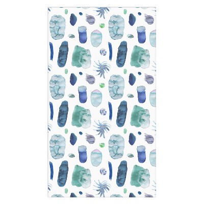 Ninola Design Blue Minimal Strokes Abstract Tablecloth - Deny Designs
