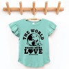 The Juniper Shop SmileyWorld The World Needs More Love Flutter Sleeve Tee - 3 of 4
