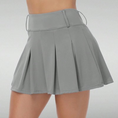 Clotth Women’s Mid Waisted Pleated Tennis Skirt with Pockets - 2-in-1 Athletic Skort,Soft Stretch Fabric for Golf,Running,Yoga & Casual Wear