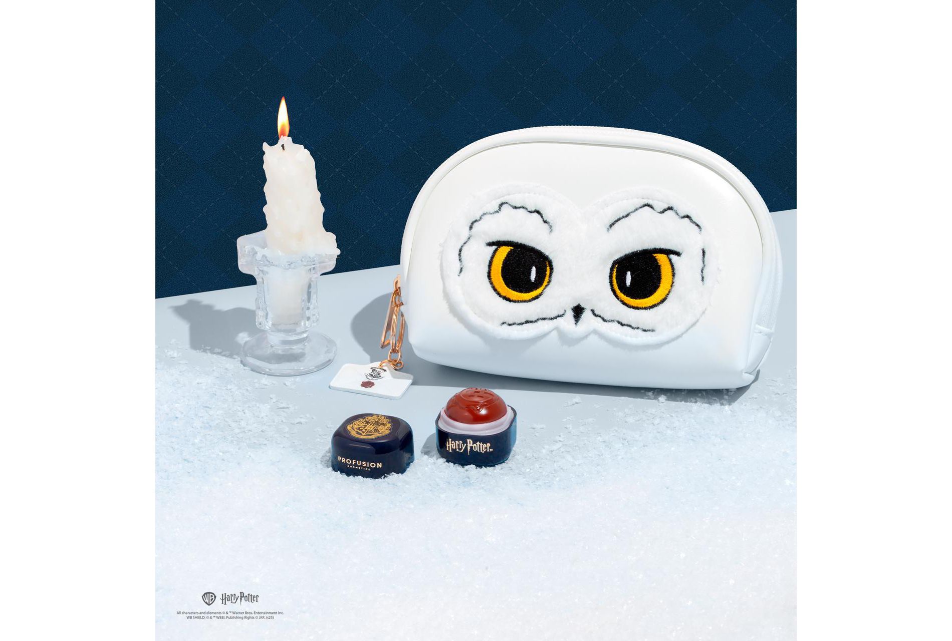 Profusion Cosmetics Harry Potter Holiday | Hedwig™ Makeup Bag and Lip and Cheek Balm - 0.18 oz
