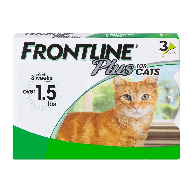 Frontline Plus Flea and Tick Treatment for Cats and Kittens - 8 weeks and older - 3 Doses, 1 of 11