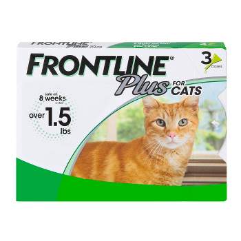 Frontline Plus Flea and Tick Treatment for Cats and Kittens - 8 weeks and older - 3 Doses