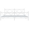 vidaXL Elegant Metal Bed Frame with Headboard/Footboard - White, Steel, 81.5x78x35.6 inch for 76x79.9 inch King Mattress - 3 of 4