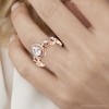 Pompeii3 1 1/2Ct Diamond & Moissanite Halo Engagement Ring in 10k Gold - 3 of 4