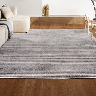 JONATHAN Y Cole Modern Minimalist Pinstripe High-Low Area Rug