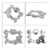 Unique Bargains Women's Rhinestone Shoe Clips Silver Tone 2 Pcs - 4 of 4