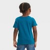 Toddler Boys' Short Sleeve Snowman Graphic T-Shirt - Cat & Jack™ Dark Teal Blue - image 3 of 4