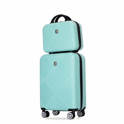 2/4pcs Luggage Set, ABS Lightweight Suitcase with 14" Makeup Box and Spinner Aircraft Wheels (14/20/24/28 Inch) 4S -ModernLuxe