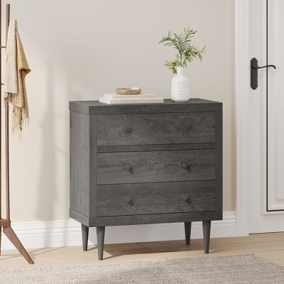 NicBex 3 Drawer Dresser for Bedroom,Modern Chest of Drawers with Rubberwood Legs for Living Room,Office,Entry and Hallway