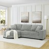 L-Shaped Sectional Sofa Modular Sofa Sleeper Sofa Couch Oversized Loveseat with Movable Ottoman - ModernLuxe - 2 of 4