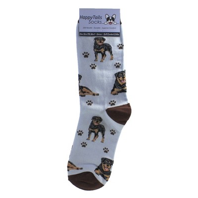 Novelty Socks 14.0" Rottweiler Happy Tail Socks Premium Quality E & S Pet  -  Socks