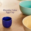 DANMARK LYNGBY Porcelain Egg Cup - Ceramic Holder for Soft Boiled Eggs - Decorative Breakfast Server - Cute & Colorful Egg Cups (Dark Blue) - 3 of 4