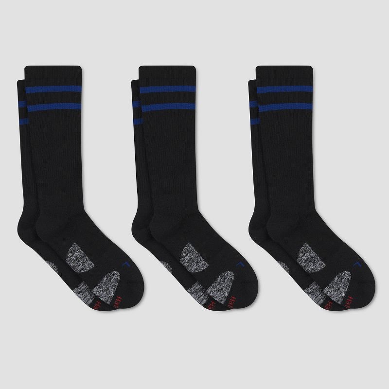 Hanes Premium Men's Compression Crew Socks 3pk - 6-12, 2 of 4