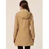 Allegra K Women's Stand Collar Double Breasted Hoodie Outerwear Winter Coat - 4 of 4