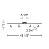 Pro Track 4-Light Heads LED Ceiling Track Light Fixture Kit GU10 Dimmable Flexible Directional Black Gold Metal Modern Kitchen Bathroom 43 1/2" Wide - 4 of 4
