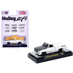 1978 Chevrolet Silverado Pickup Truck "Holley EFI" White with Black Hood Limited Edition 1/64 Diecast Model Car by M2 Machines - 1 of 3