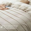 Beige Queen Duvet Cover Set, 3PCS Soft Breathable with Zipper, 90x90 - 3 of 4